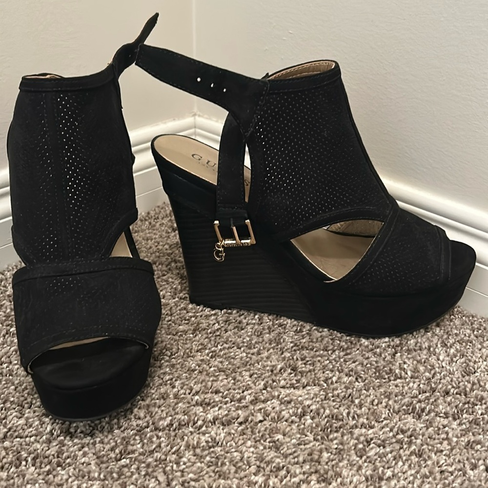Guess Wedge Suede Heels